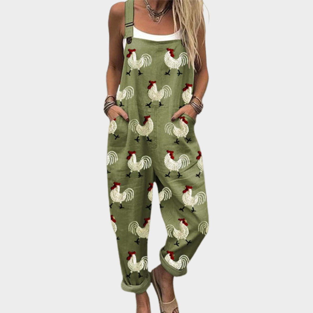 Bequemer Overall mit Muster