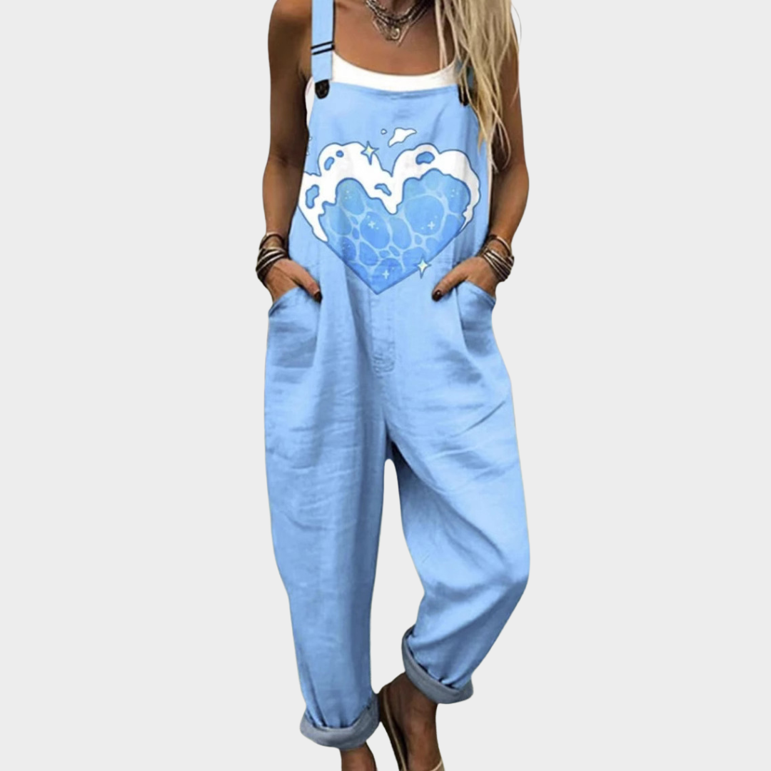 Bequemer Overall mit Muster
