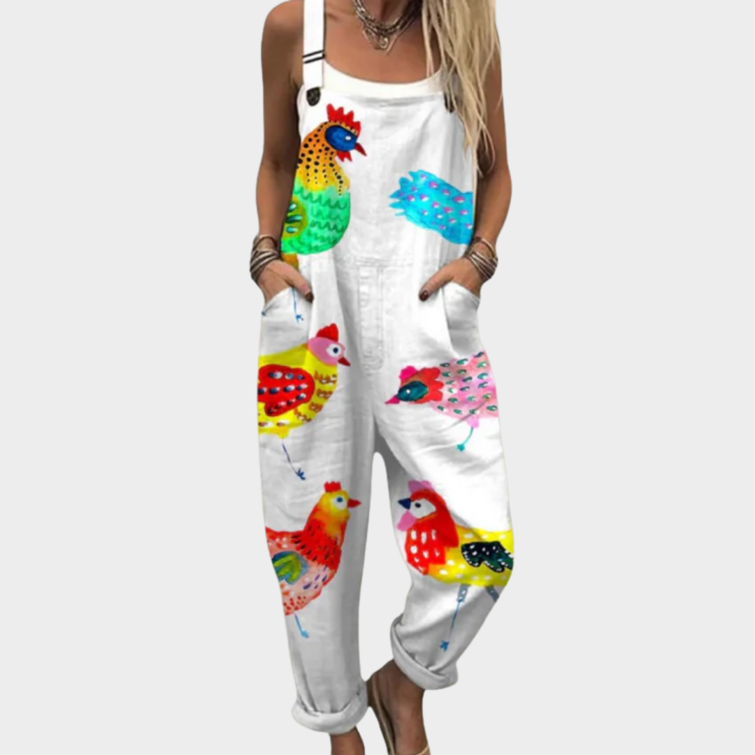 Bequemer Overall mit Muster