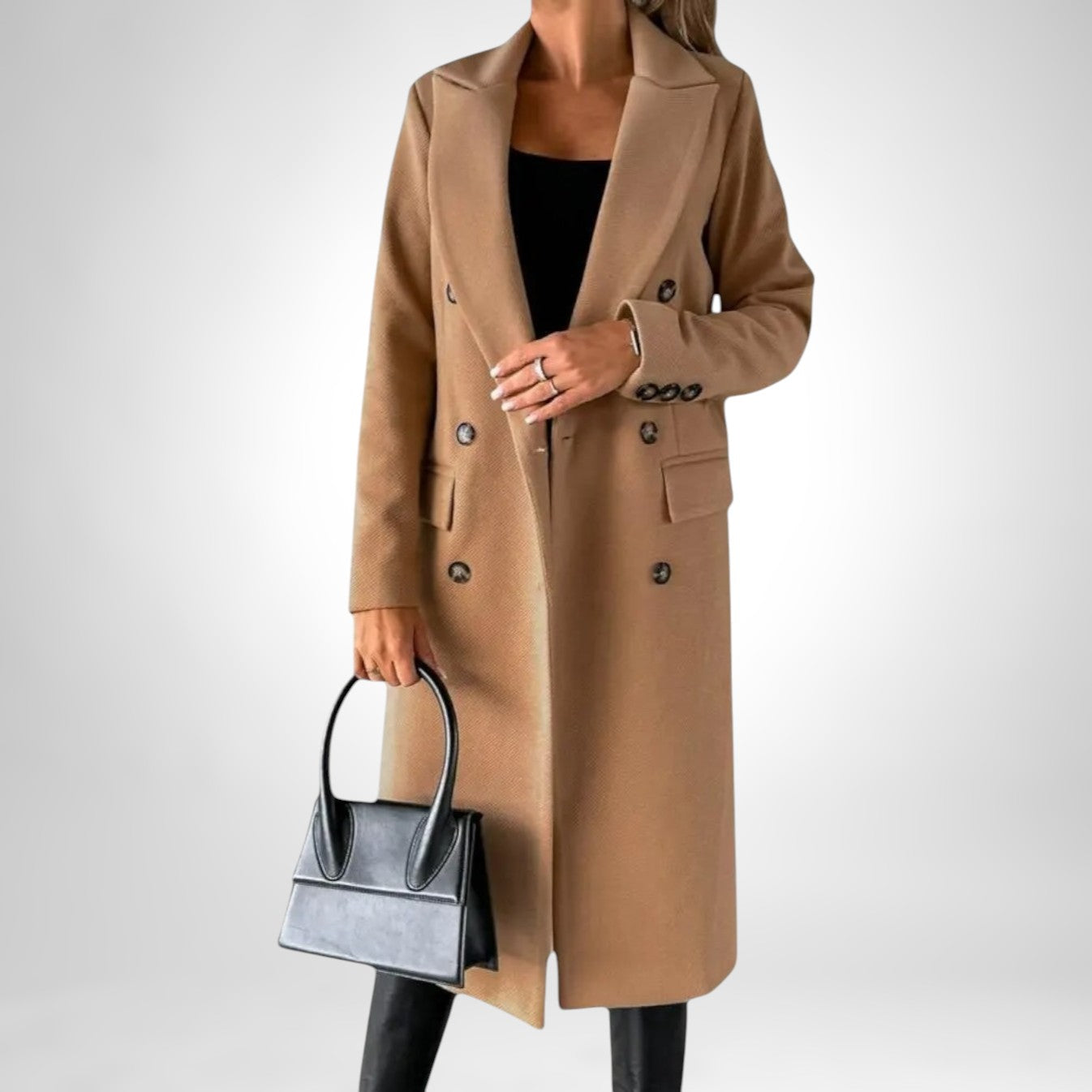 DESIREE™ | DOPPELREIHIGER LANGER MANTEL