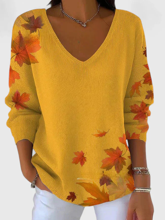 Sera™ | Eleganter V-Ausschnitt-Pullover