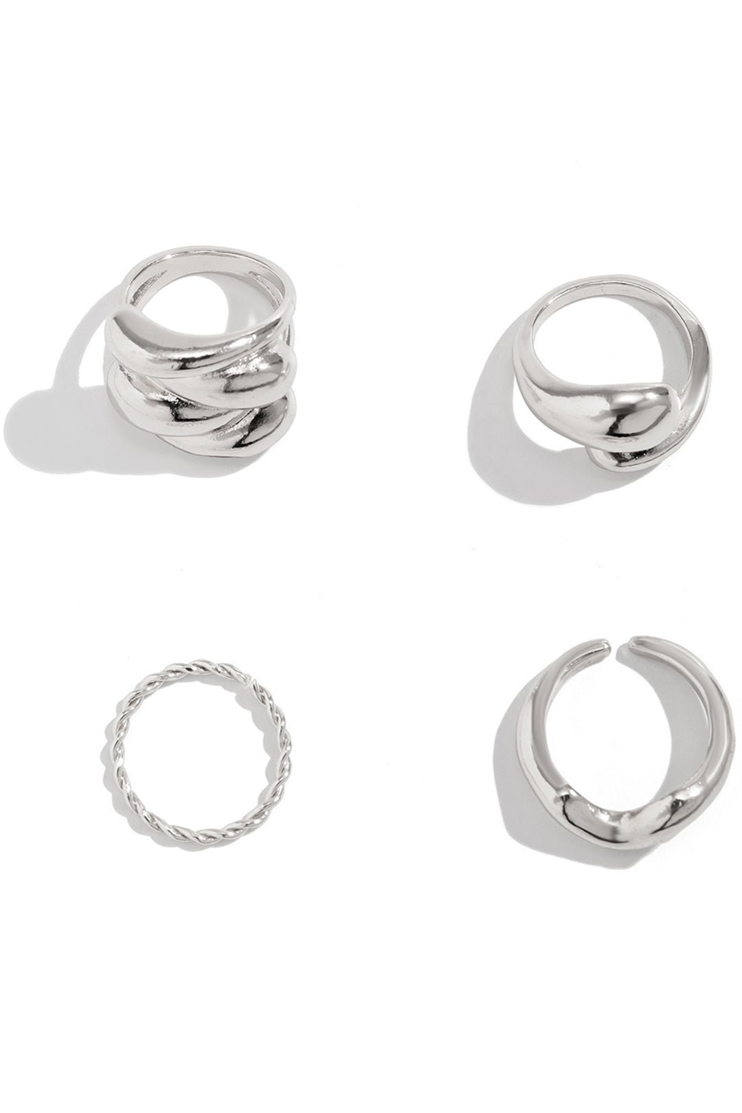 4-teiliges Metallringset