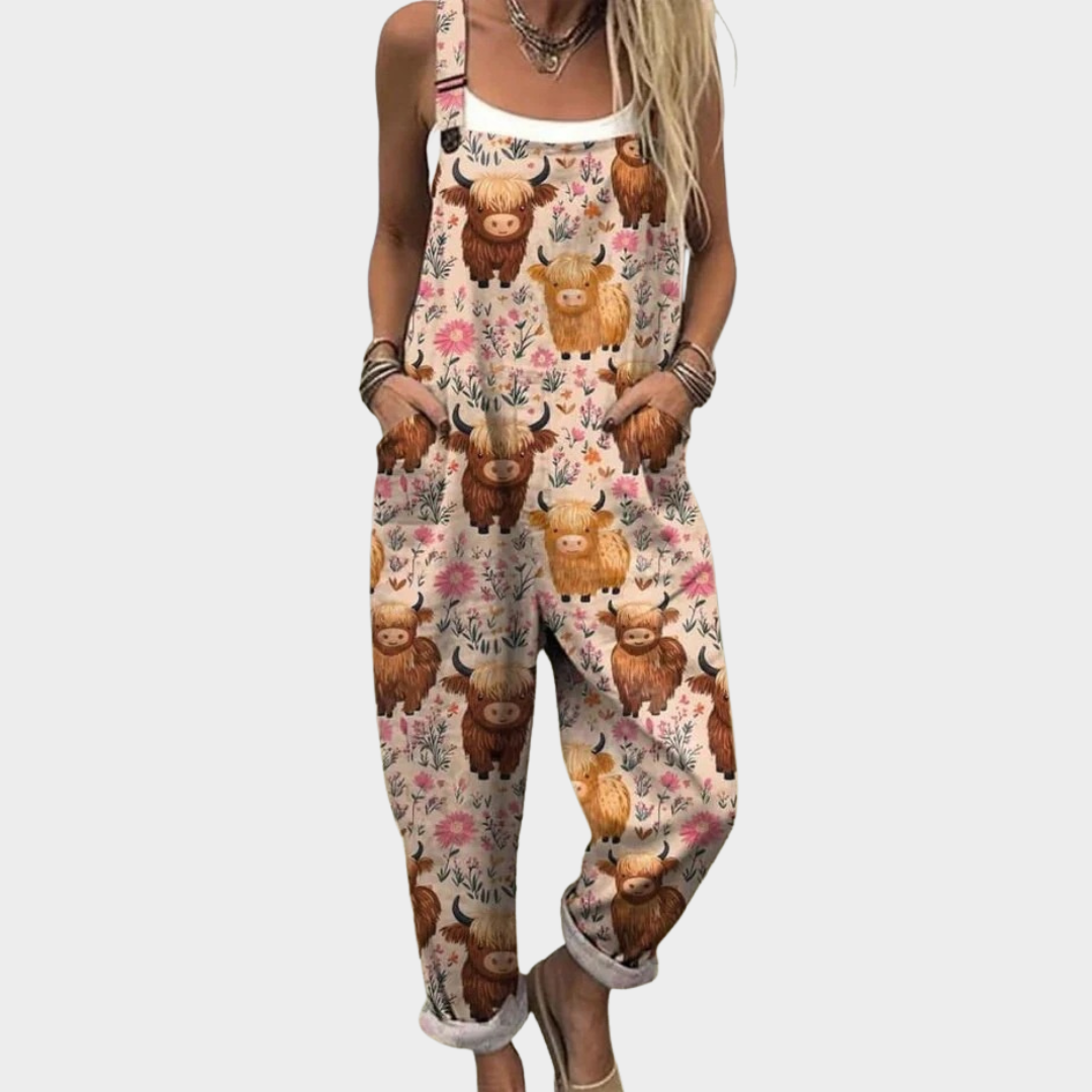 Bequemer Overall mit Muster