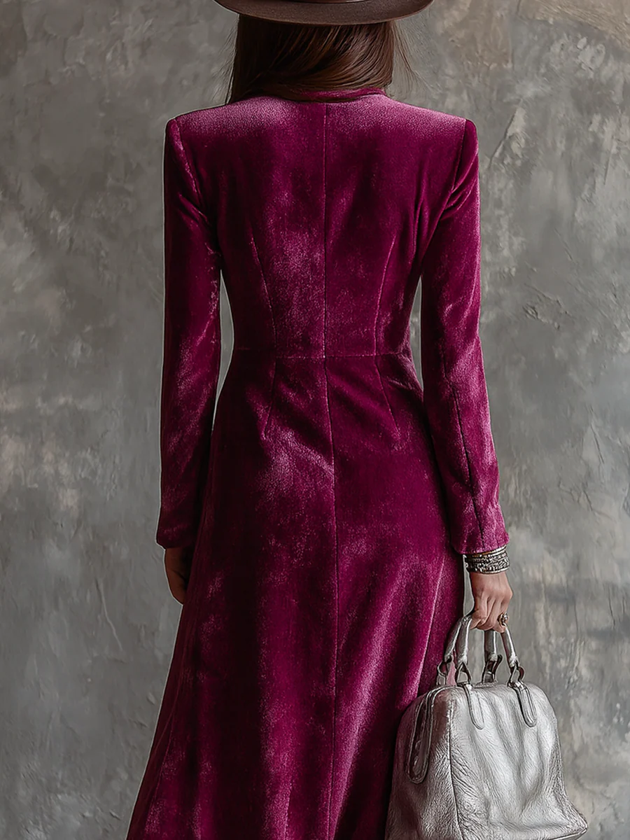Vera | Maxikleid aus Samt-Blazer