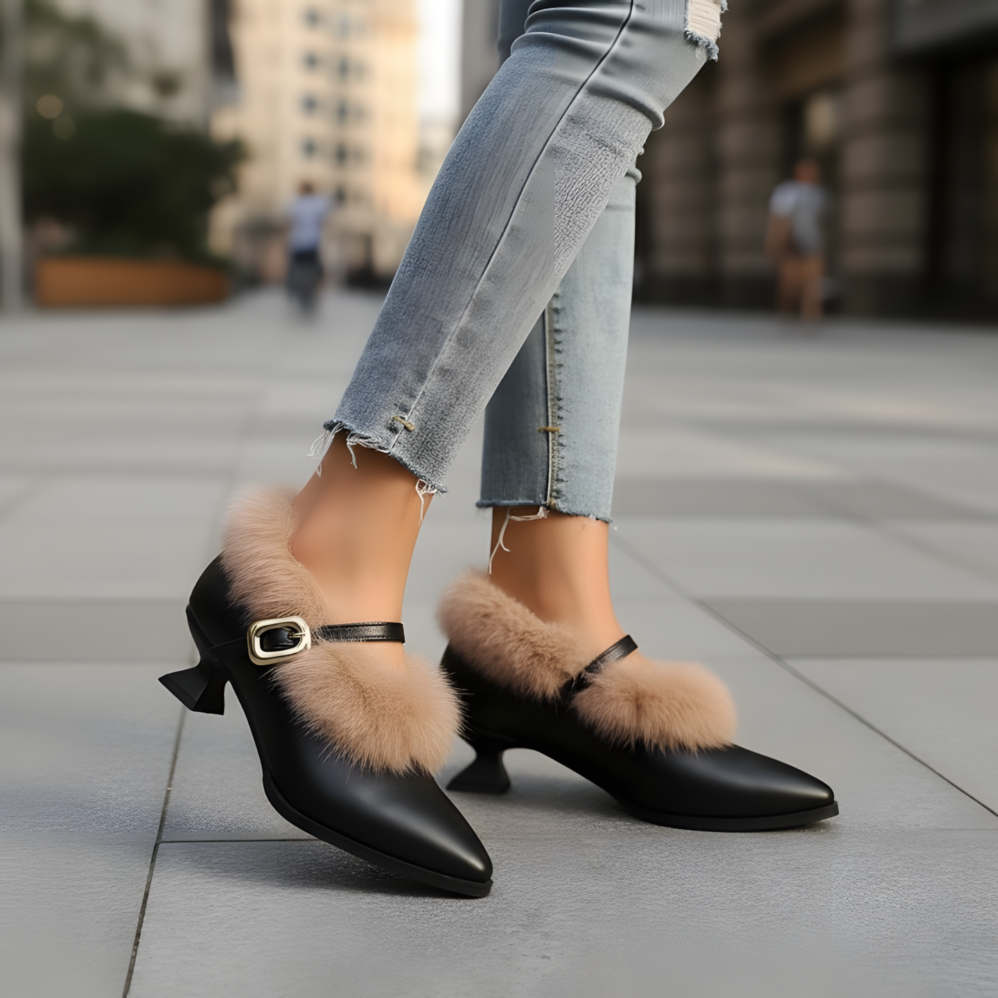 Stöckelschuhe aus Veloursleder