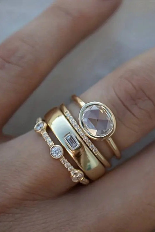 Vintage Goldring mit Zirkonia