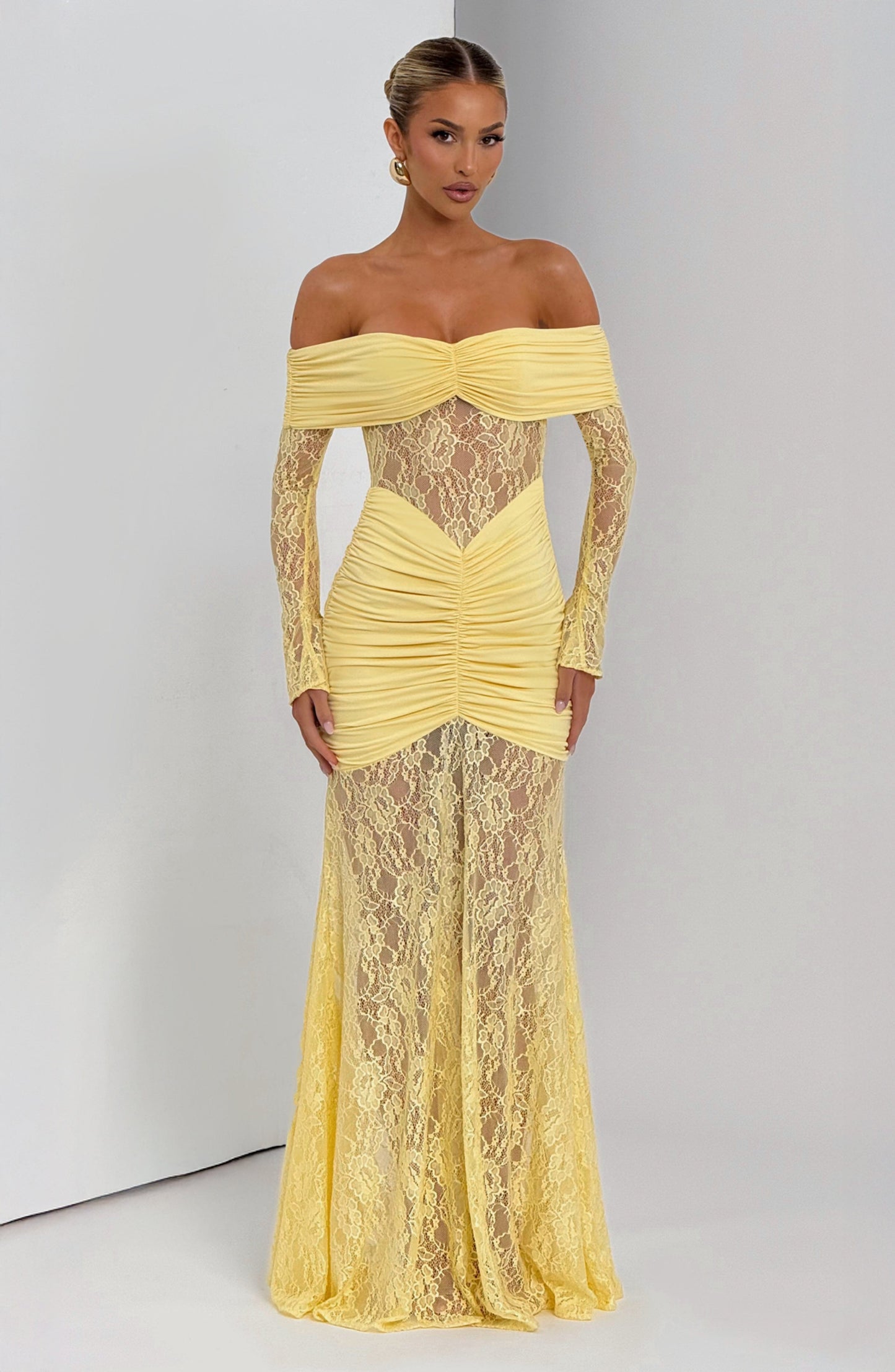 Kleid Libra™ | Raffinierte Eleganz mit Spitze und Drapierung