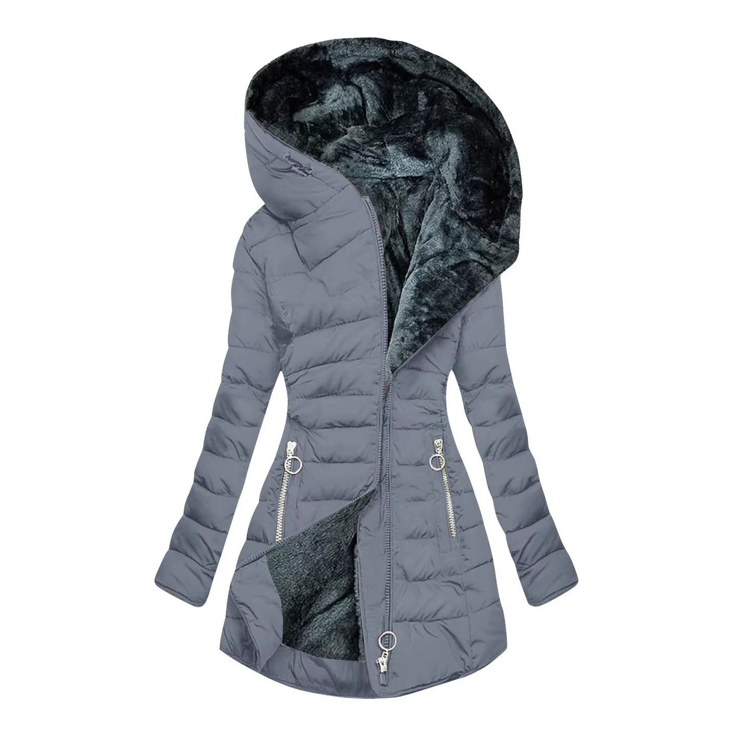 Beatrice™ | Warmer Mantel mit Pelz gefüttert
