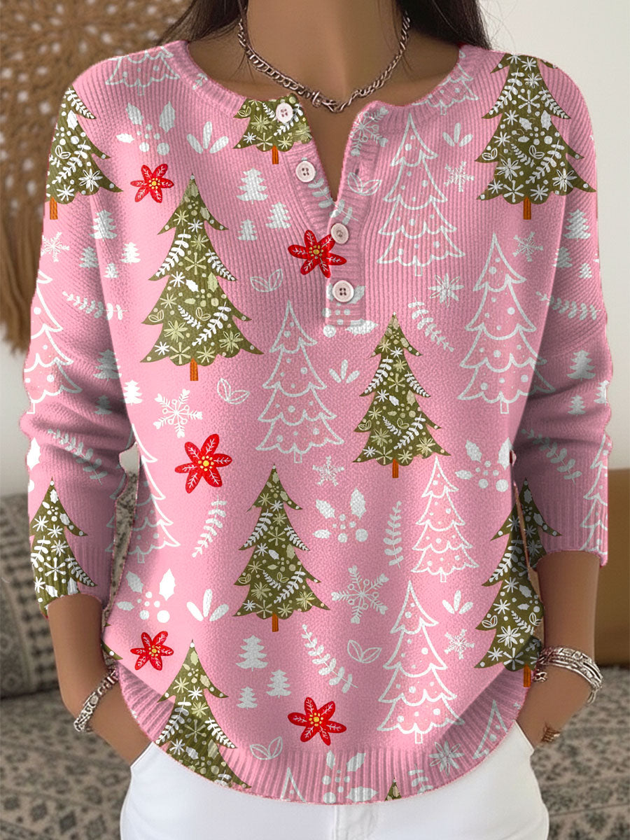 Sofía | Weihnachtspullover mit Knöpfen