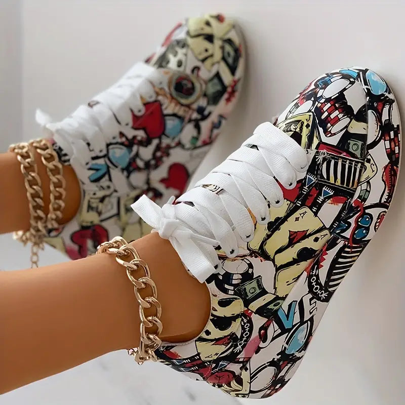 Veronika Schuhe Graffiti-Design Dämpfung