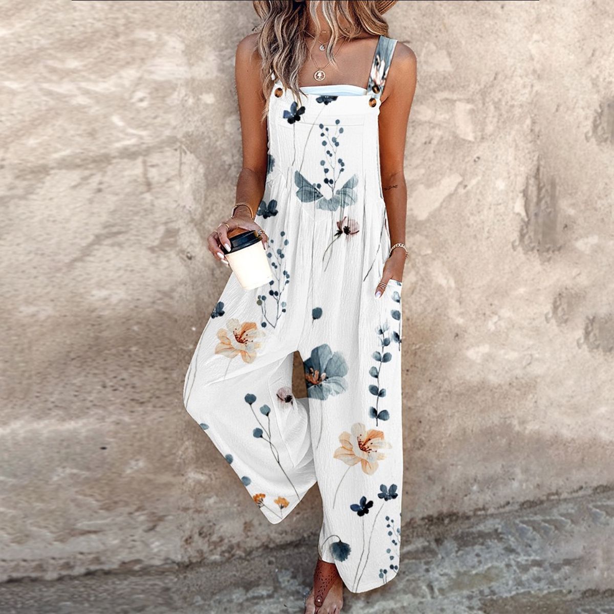 Bequemer Overall mit Muster