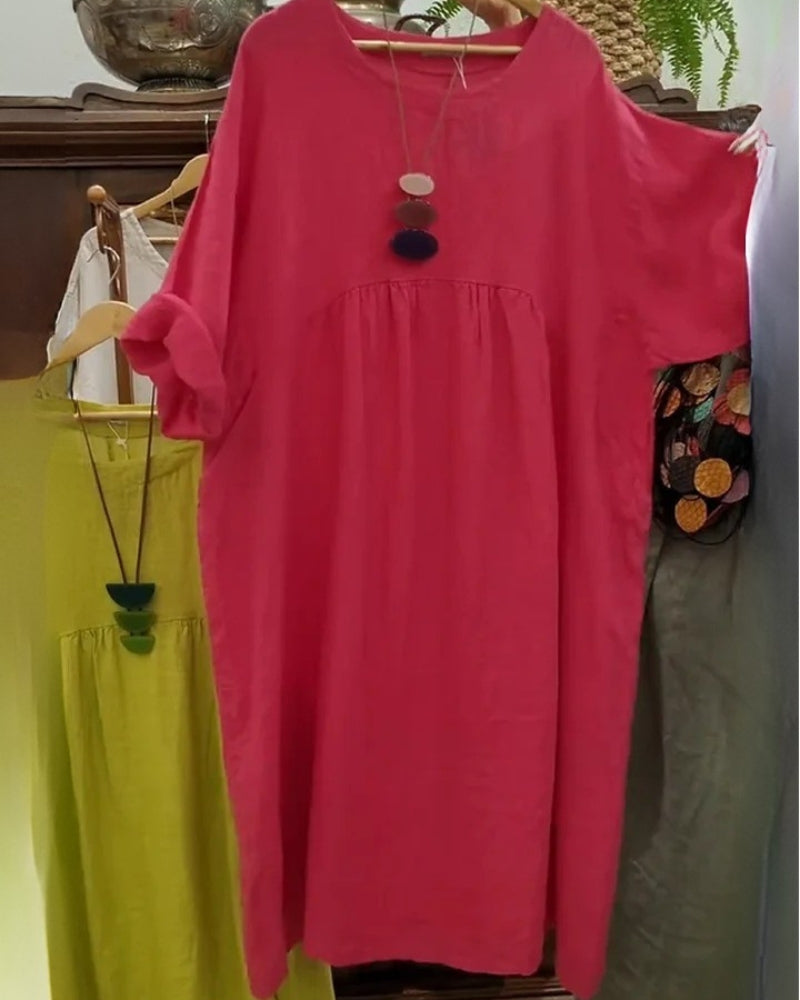 MANDIRA | Baumwoll-Leinenkleid