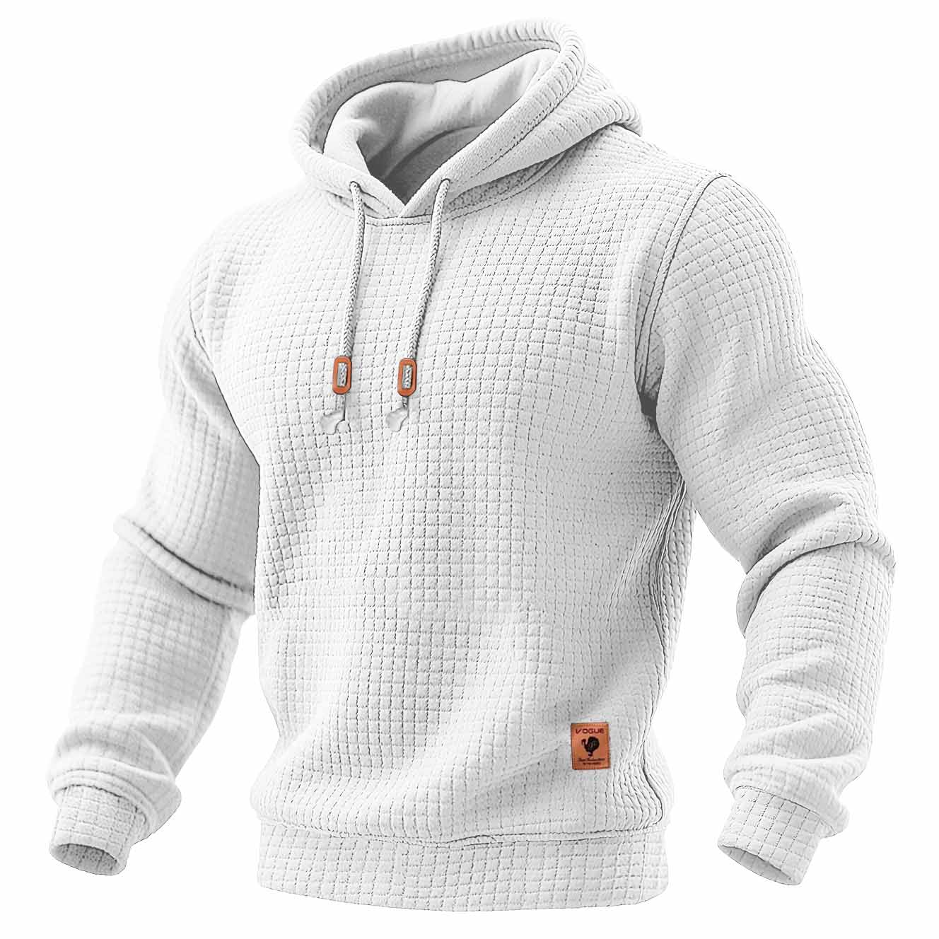 Álvaro™ | Wattierter Hoodie aus Waffelpiqué