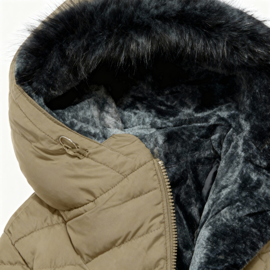 Beatrice™ | Warmer Mantel mit Pelz gefüttert