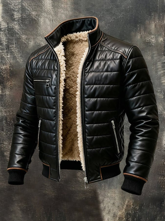 CHAQUETA NEGRA CON FORRO DE SHERPA