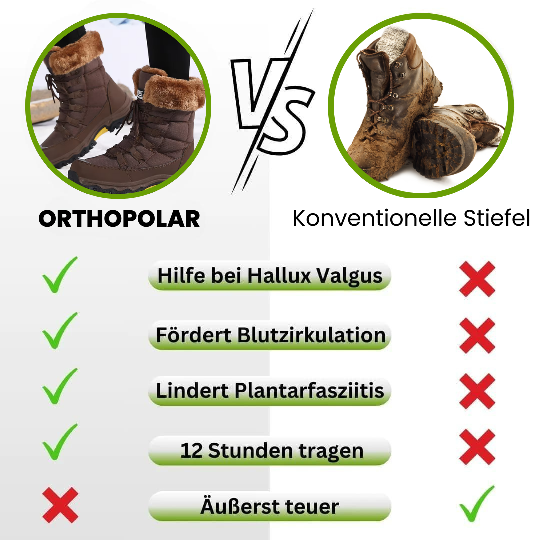 OrthoPolar – Isolierende, wasserdichte und schmerzlindernde Stiefel für Herbst und Winter