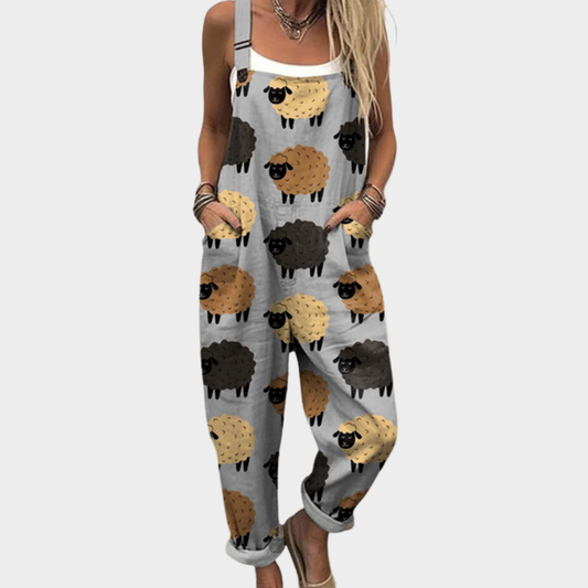 Bequemer Overall mit Muster