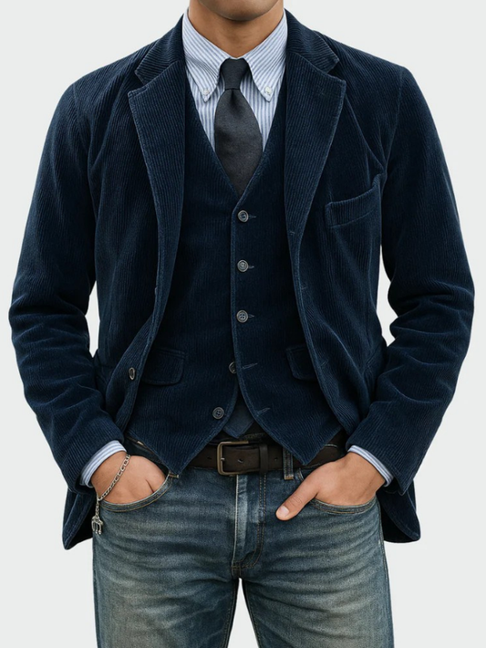 Eduardo | Conjunto de 2 piezas: Blazer y Chaleco de Pana