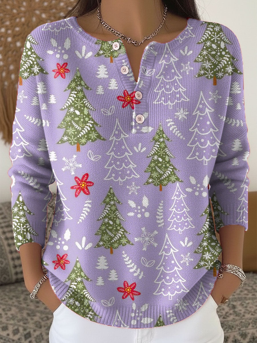Sofía | Weihnachtspullover mit Knöpfen