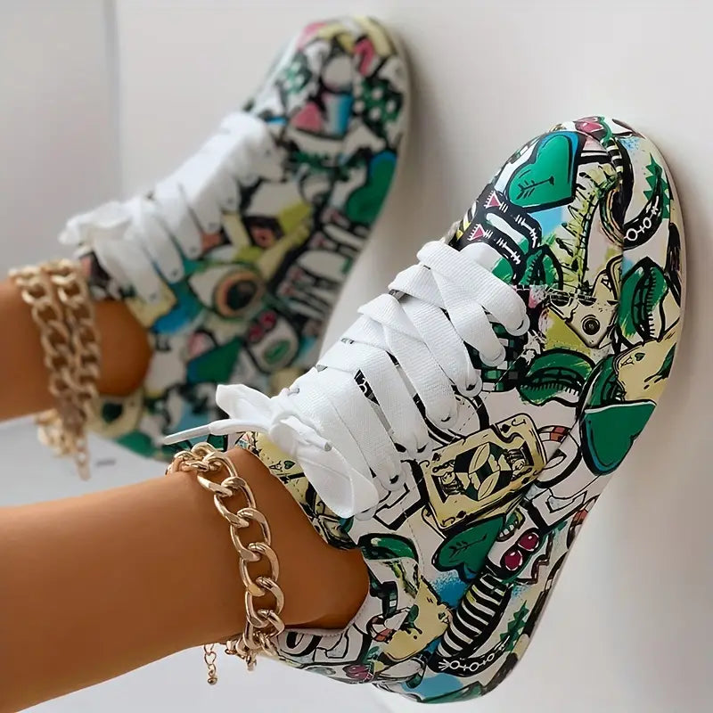 Veronika Schuhe Graffiti-Design Dämpfung
