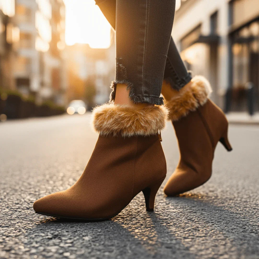 Aurora Kunstfell-Stiefel