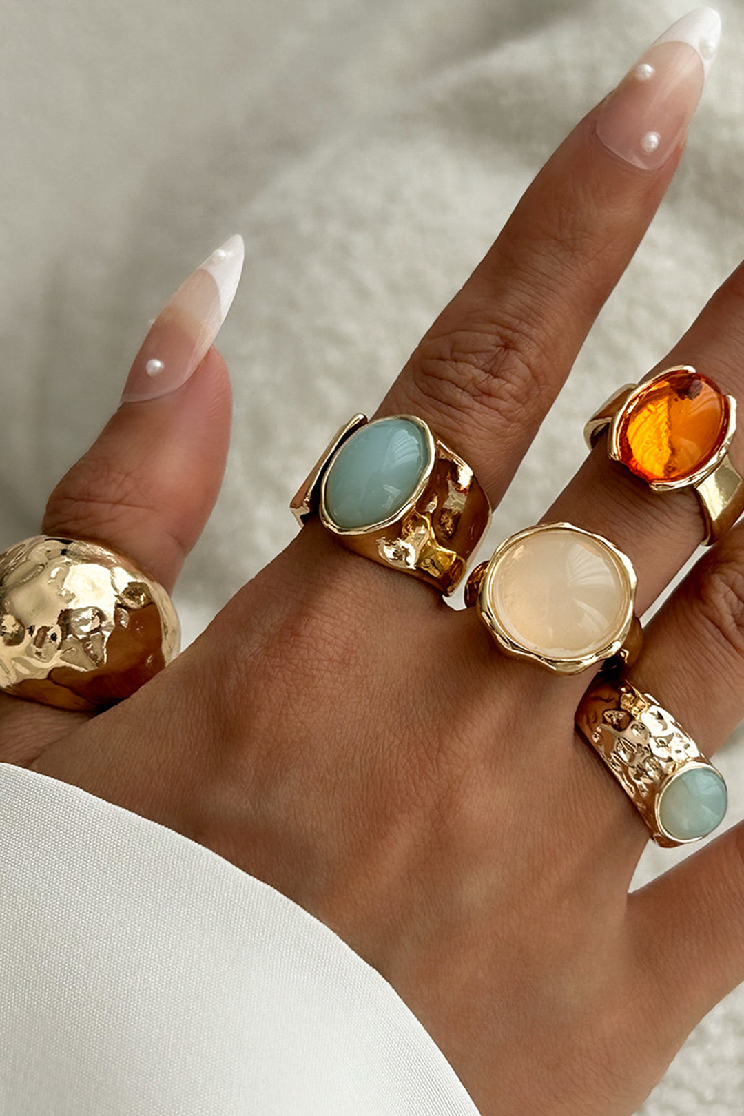 Offene Ringe mit Strassbesatz