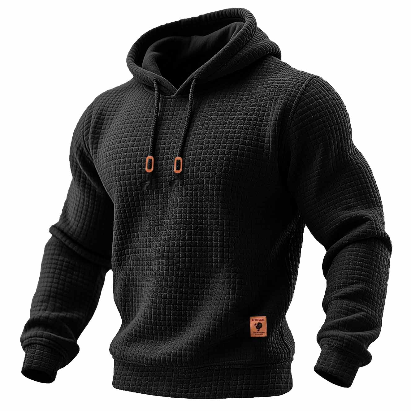 Álvaro™ | Wattierter Hoodie aus Waffelpiqué