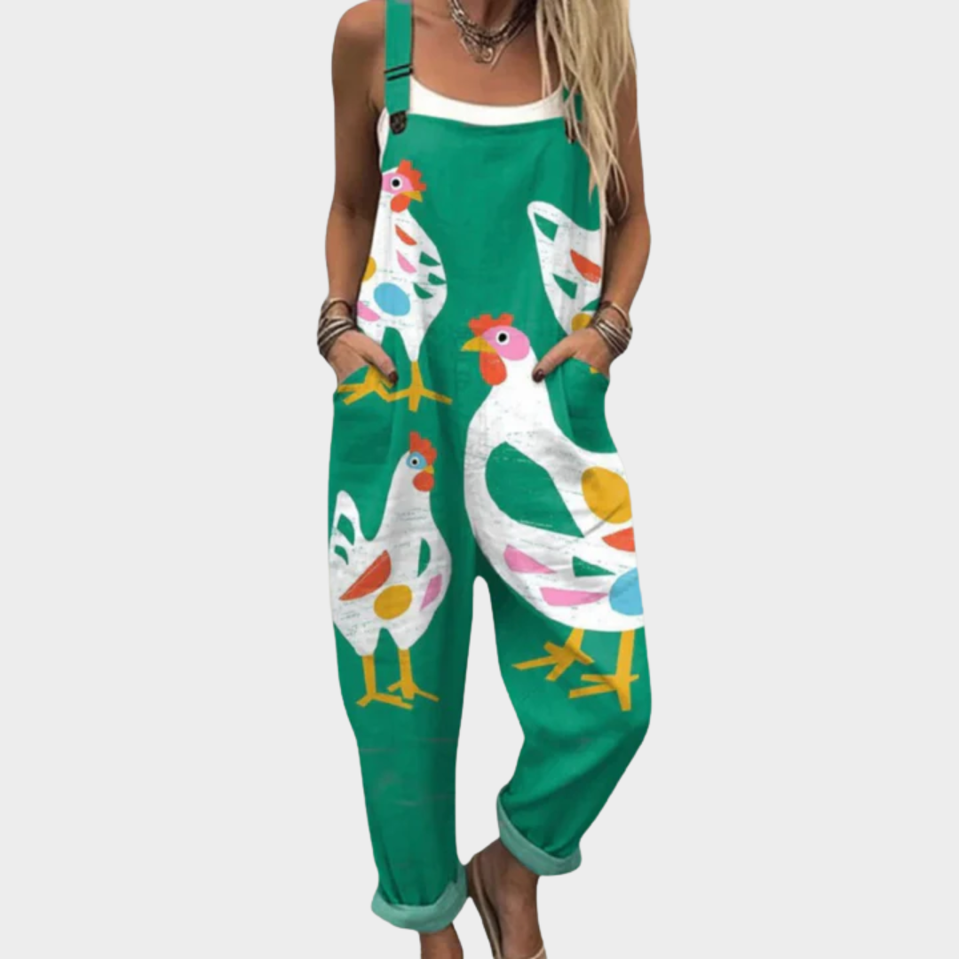 Bequemer Overall mit Muster