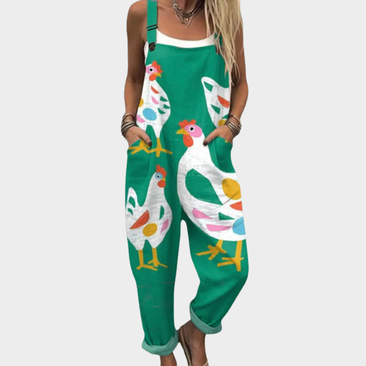 Bequemer Overall mit Muster