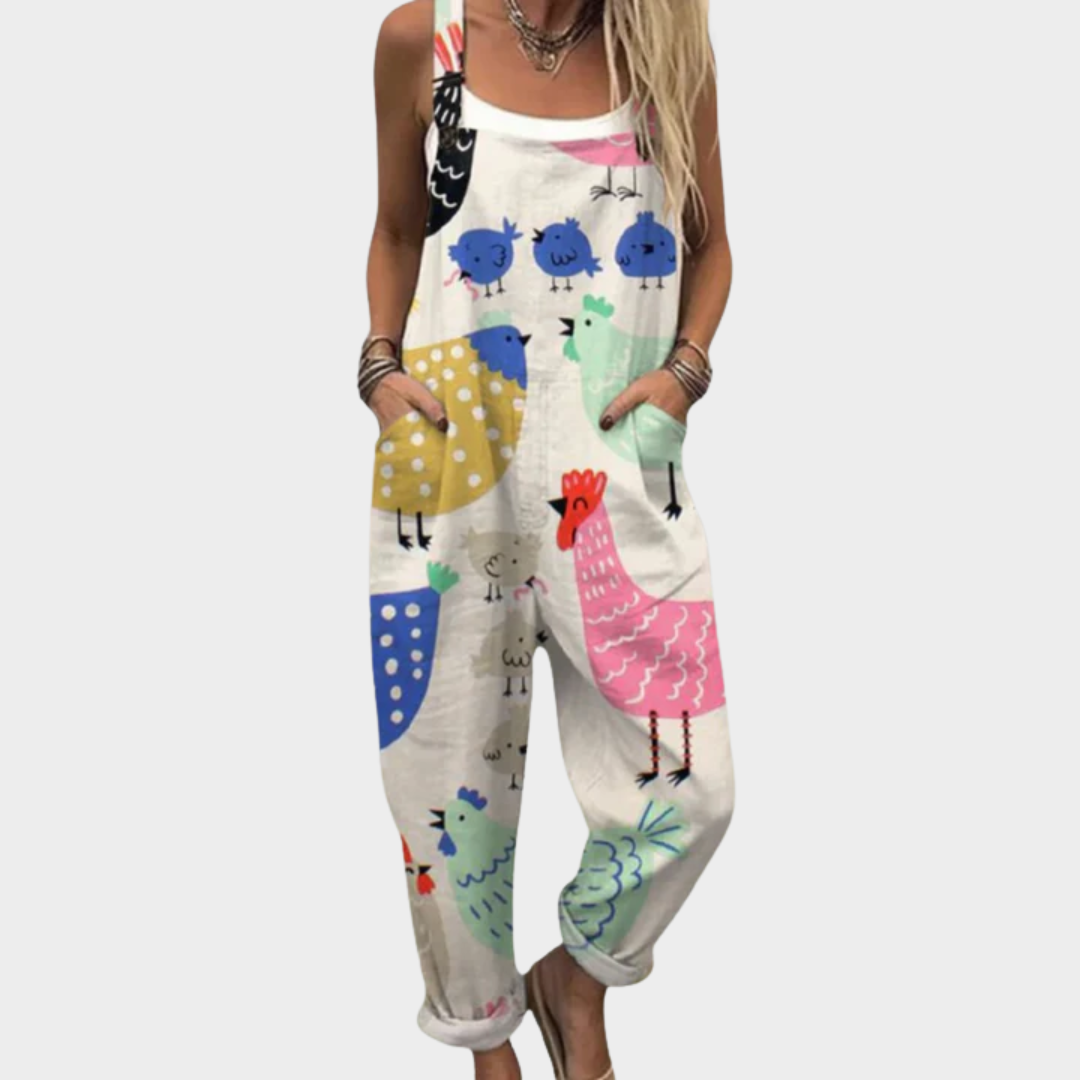 Bequemer Overall mit Muster
