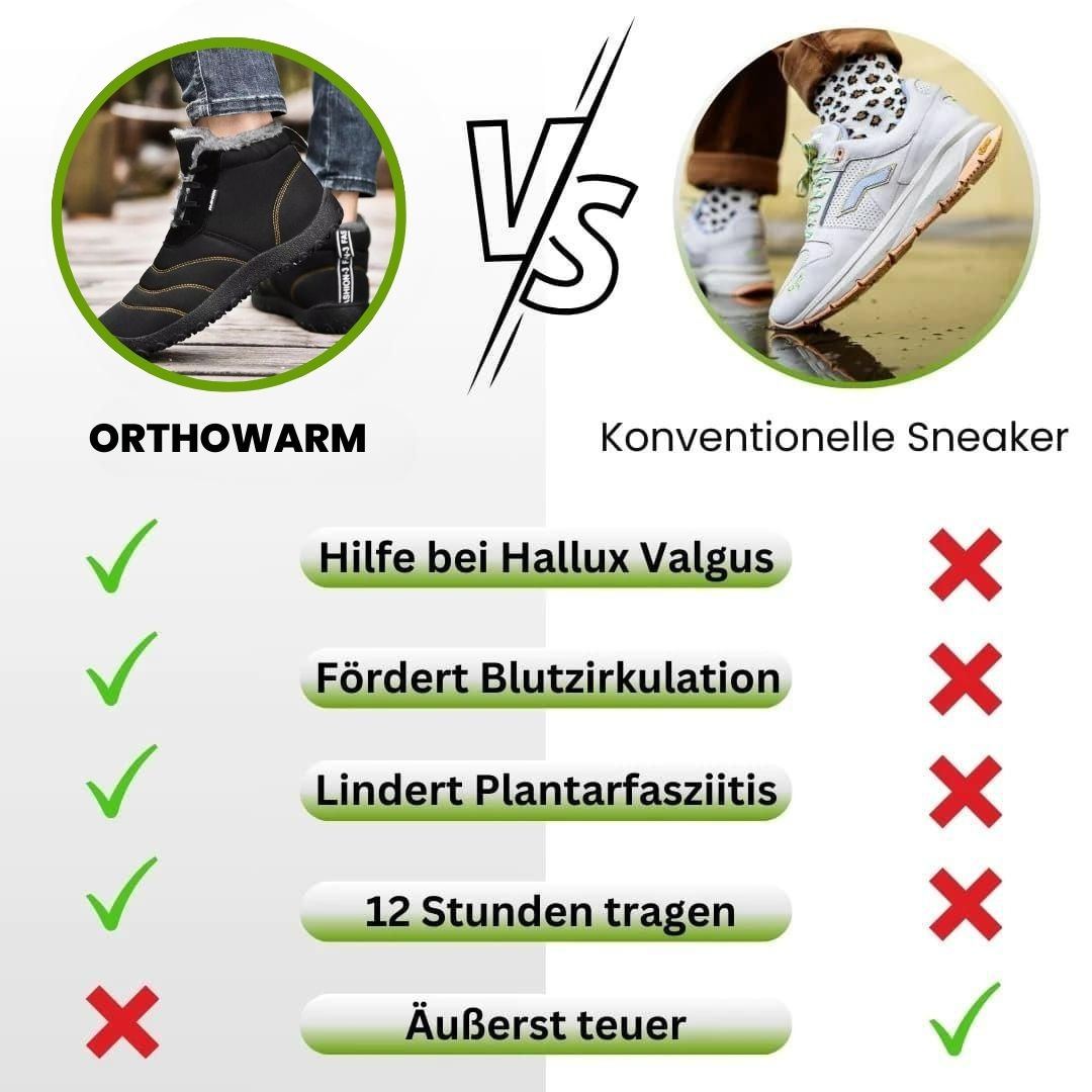 OrthoWarm - gepolsterte, wasserabweisende und schmerzlindernde Barfußschuhe