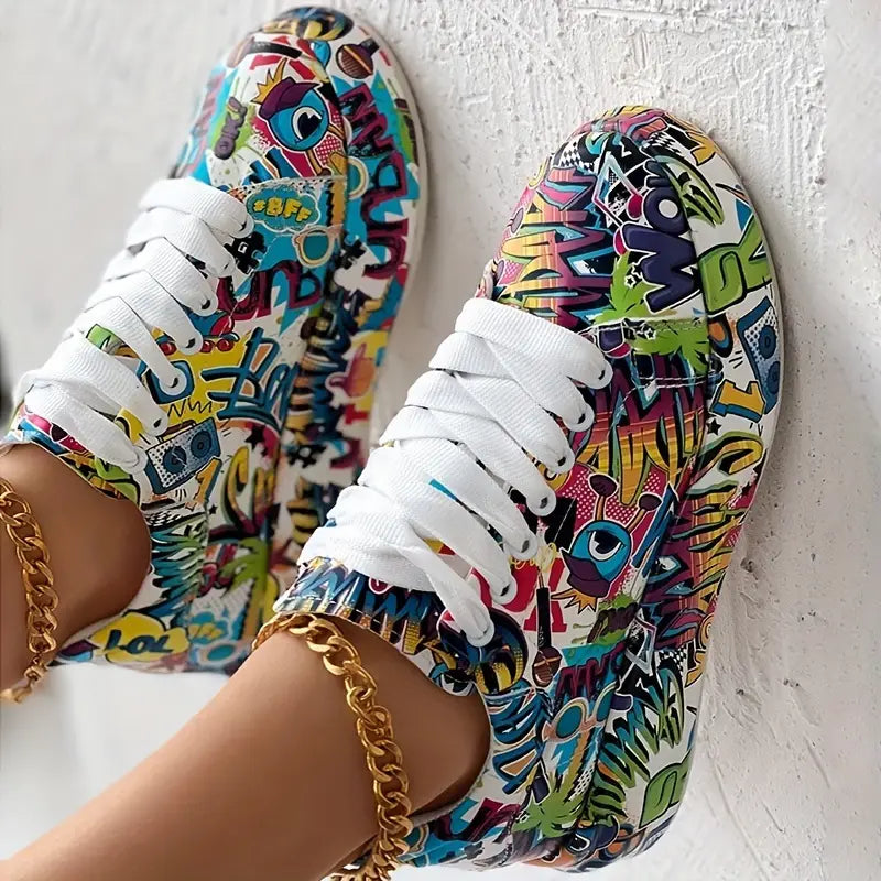 Veronika Schuhe Graffiti-Design Dämpfung