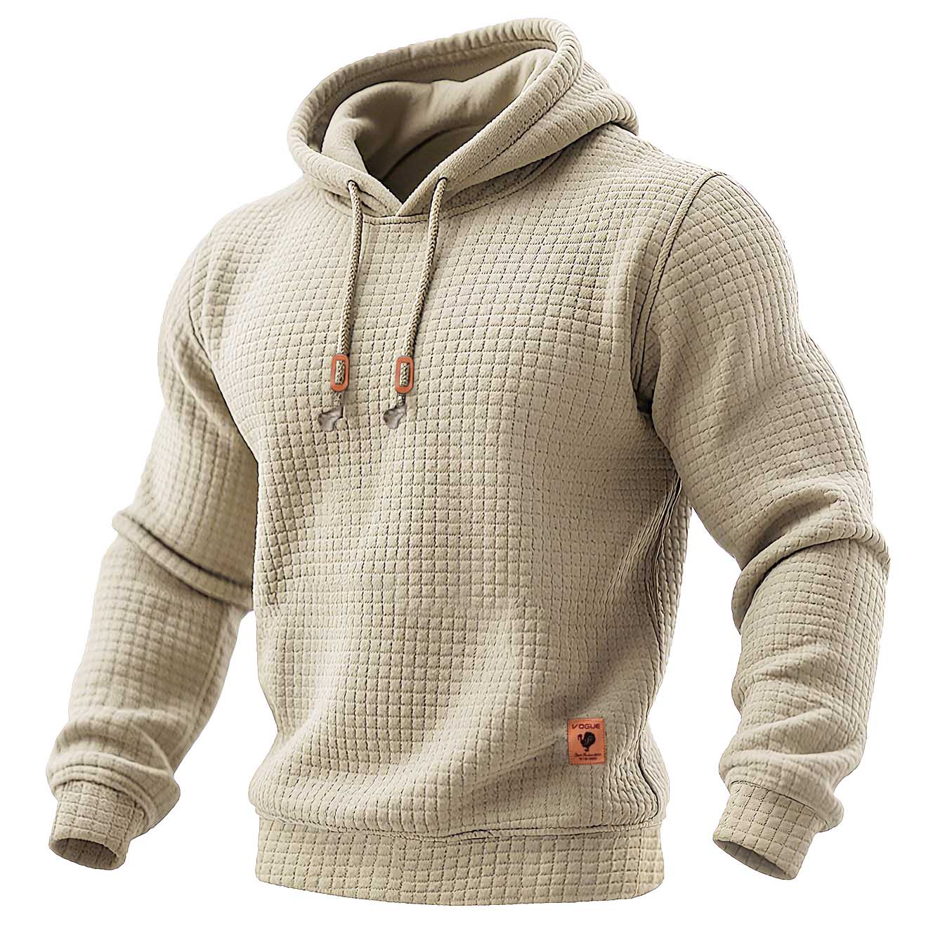 Álvaro™ | Wattierter Hoodie aus Waffelpiqué