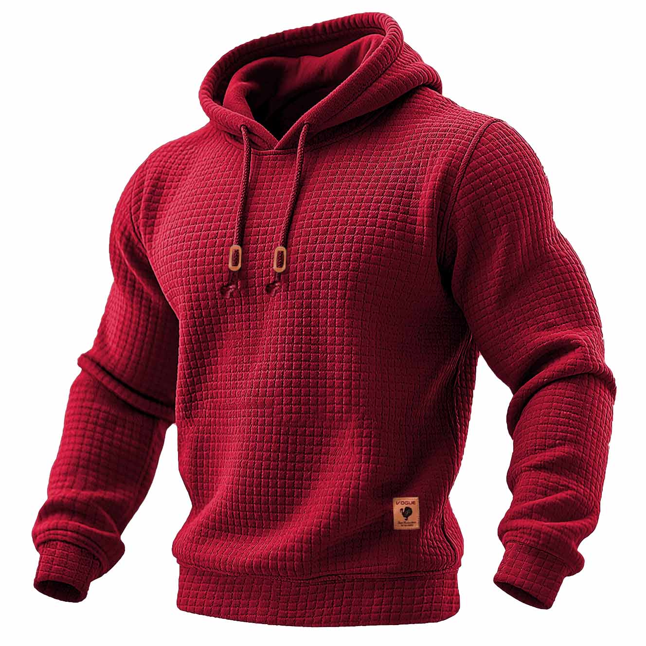 Álvaro™ | Wattierter Hoodie aus Waffelpiqué