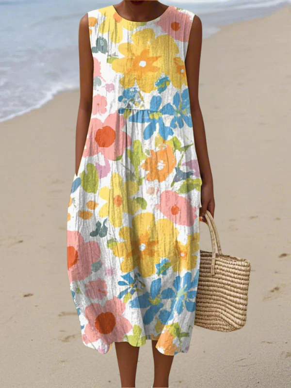 Sie | Leichtes ärmelloses Sommerkleid