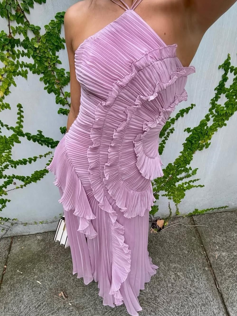 Lavendelfarbenes Imperiales Kleid | Romantische Eleganz mit Bewegung