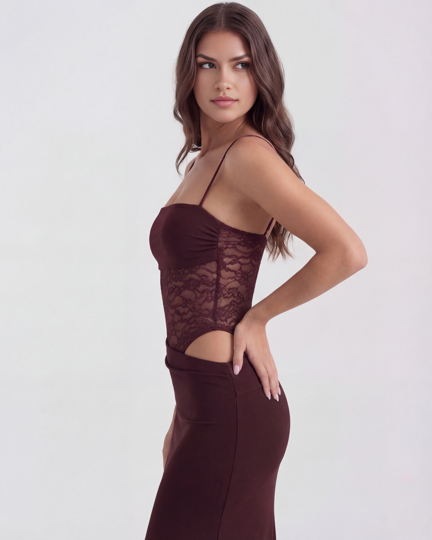 Kleid Marga™ | Strukturierte Eleganz mit Spitzendetail