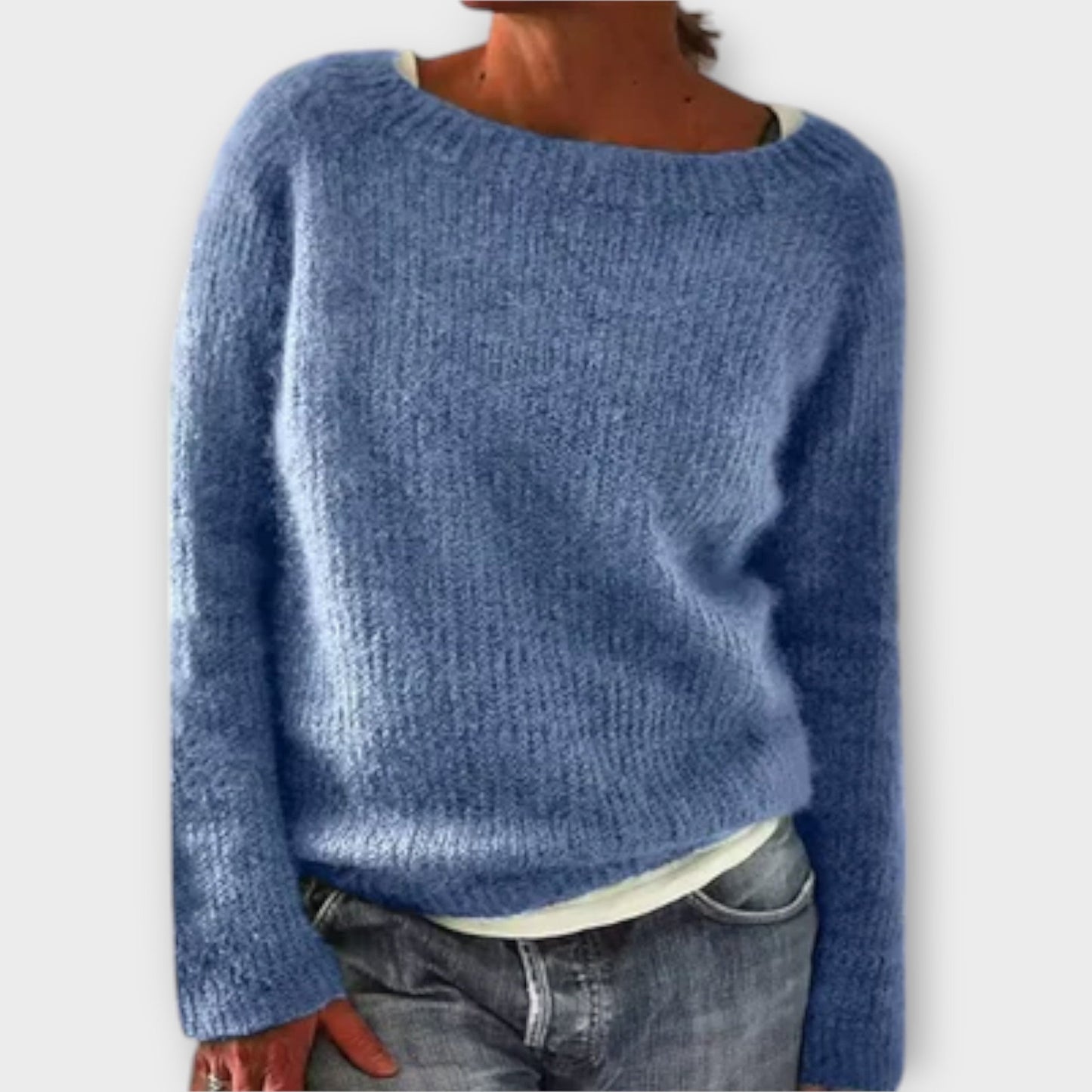 Regine – Unifarbener Strickpullover