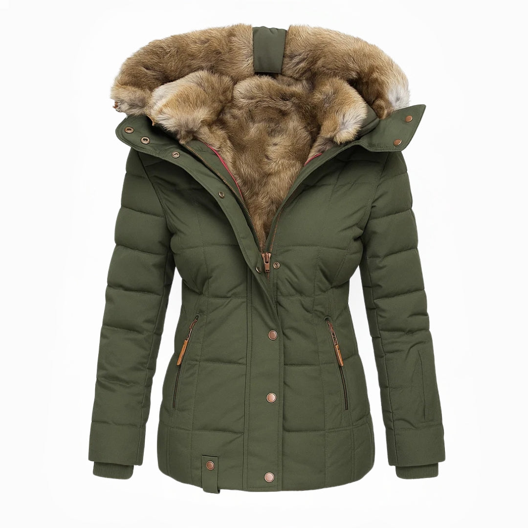 Tamara | Warmer Wintermantel mit weichem Kunstfellfutter