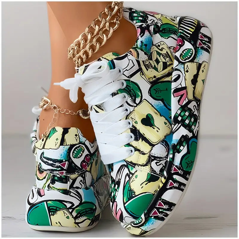 Veronika Schuhe Graffiti-Design Dämpfung