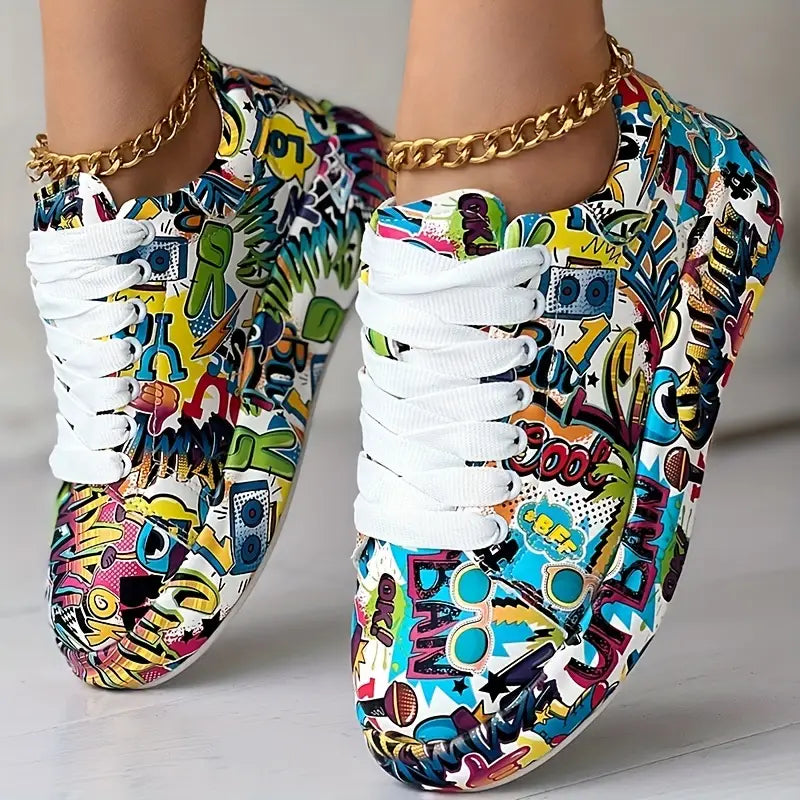 Veronika Schuhe Graffiti-Design Dämpfung