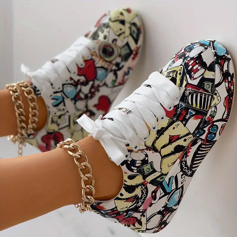 Veronika Schuhe Graffiti-Design Dämpfung
