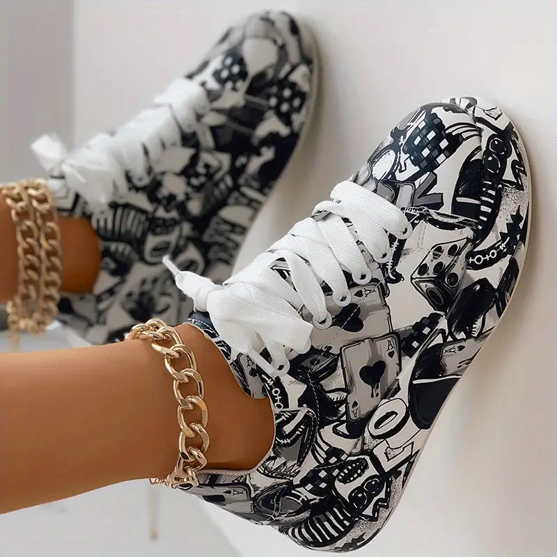 Veronika Schuhe Graffiti-Design Dämpfung