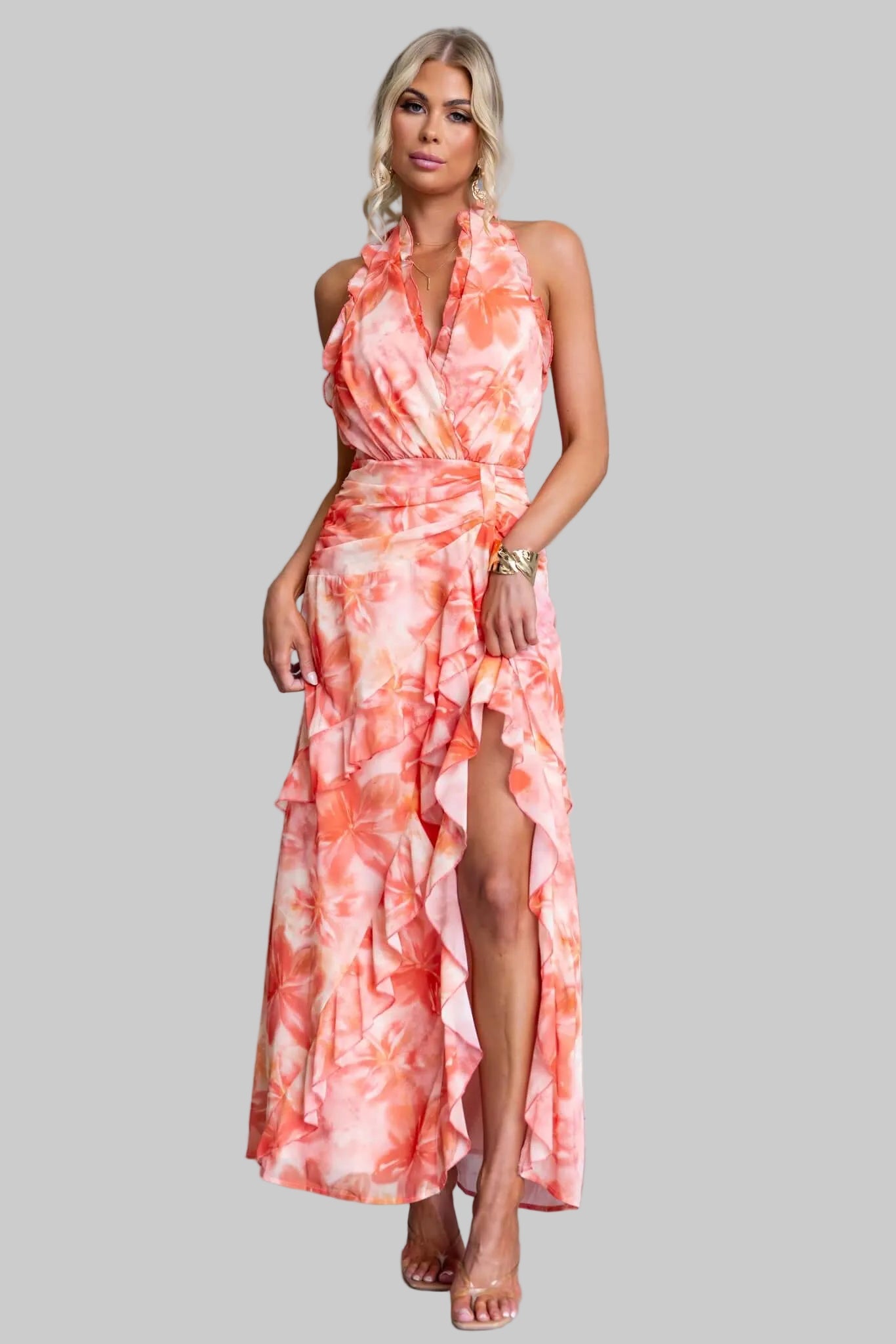 Andrea™-Kleid | Tropische Eleganz mit fließendem Schwung