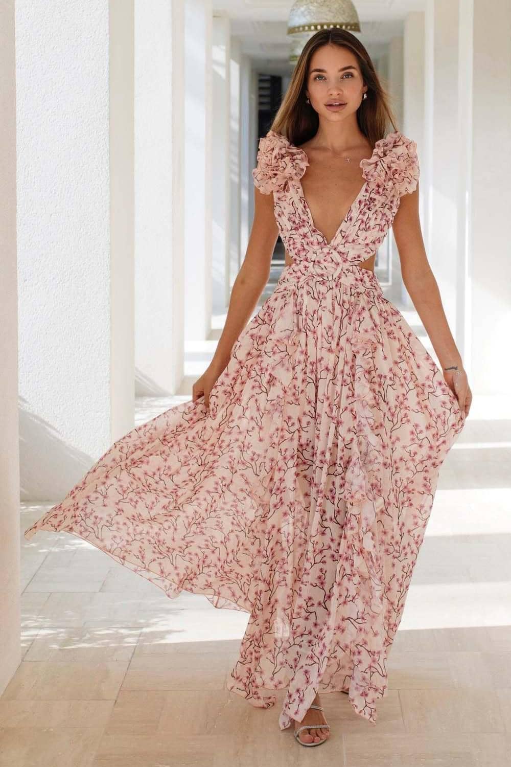 Kira™-Kleid | Blumen-Eleganz, die Blicke auf sich zieht