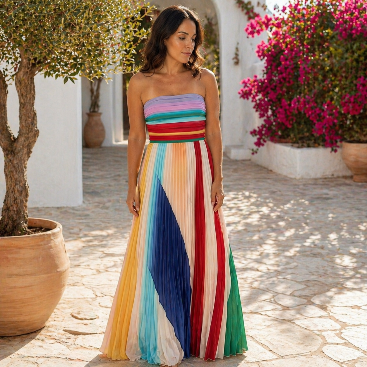 Lisa™ | Elegantes und raffiniertes trägerloses Maxikleid