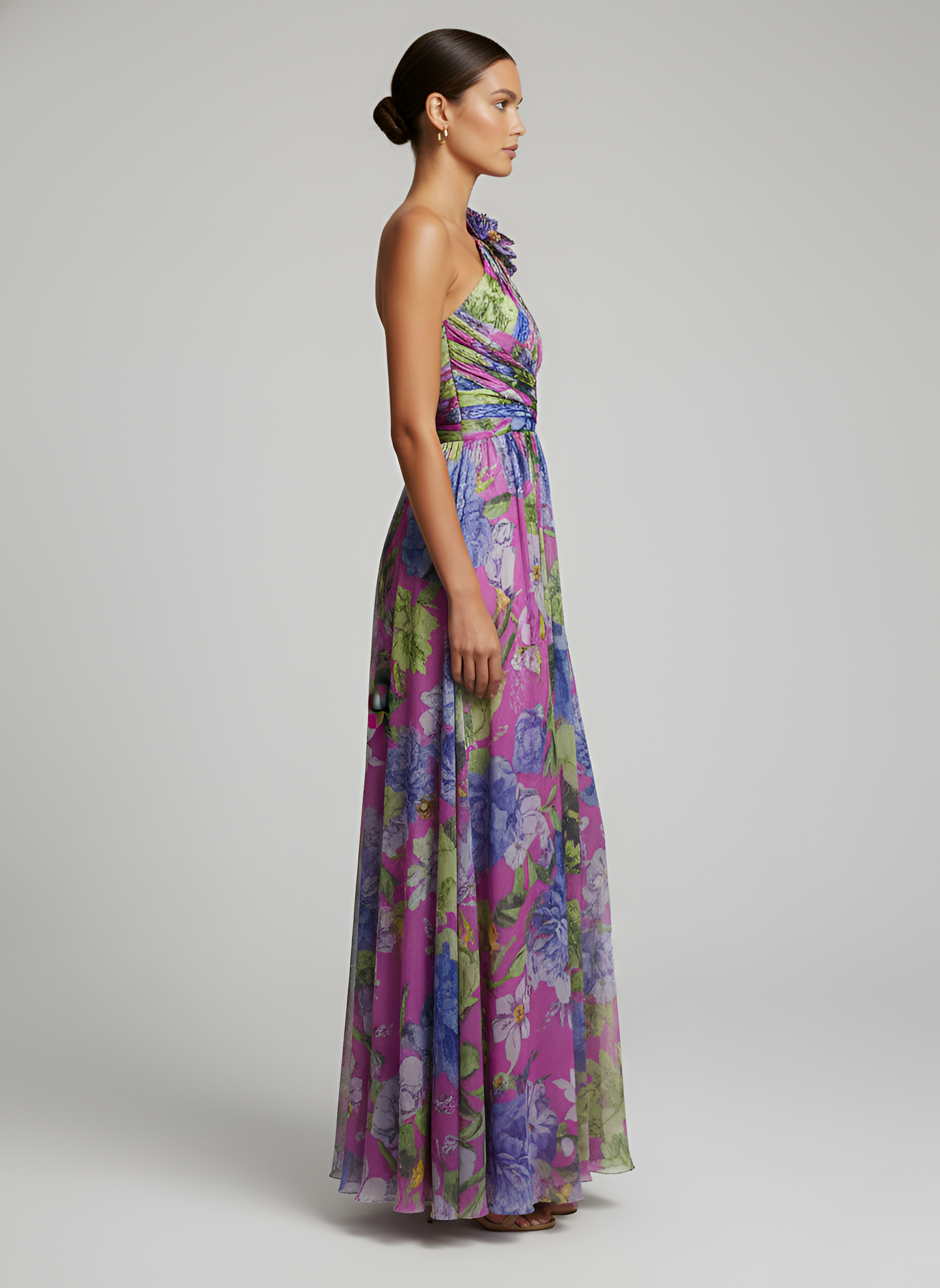 Daniela™ | Asymmetrisches florales Impact-Kleid