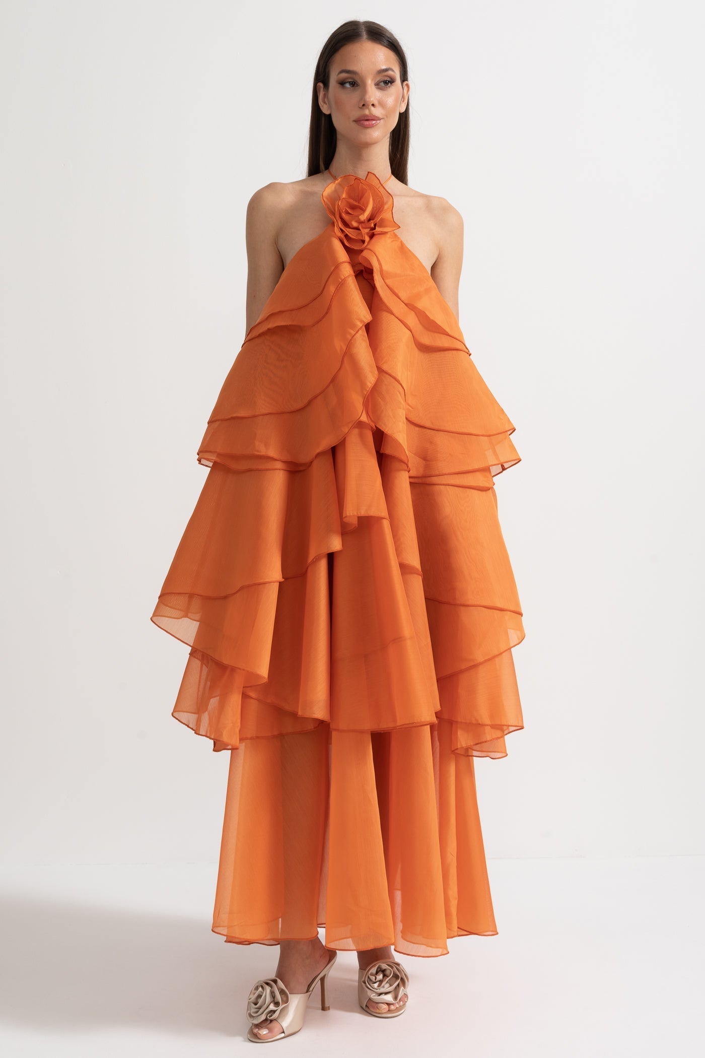 Rocío™ | Maxikleid mit voluminösen Rüschen