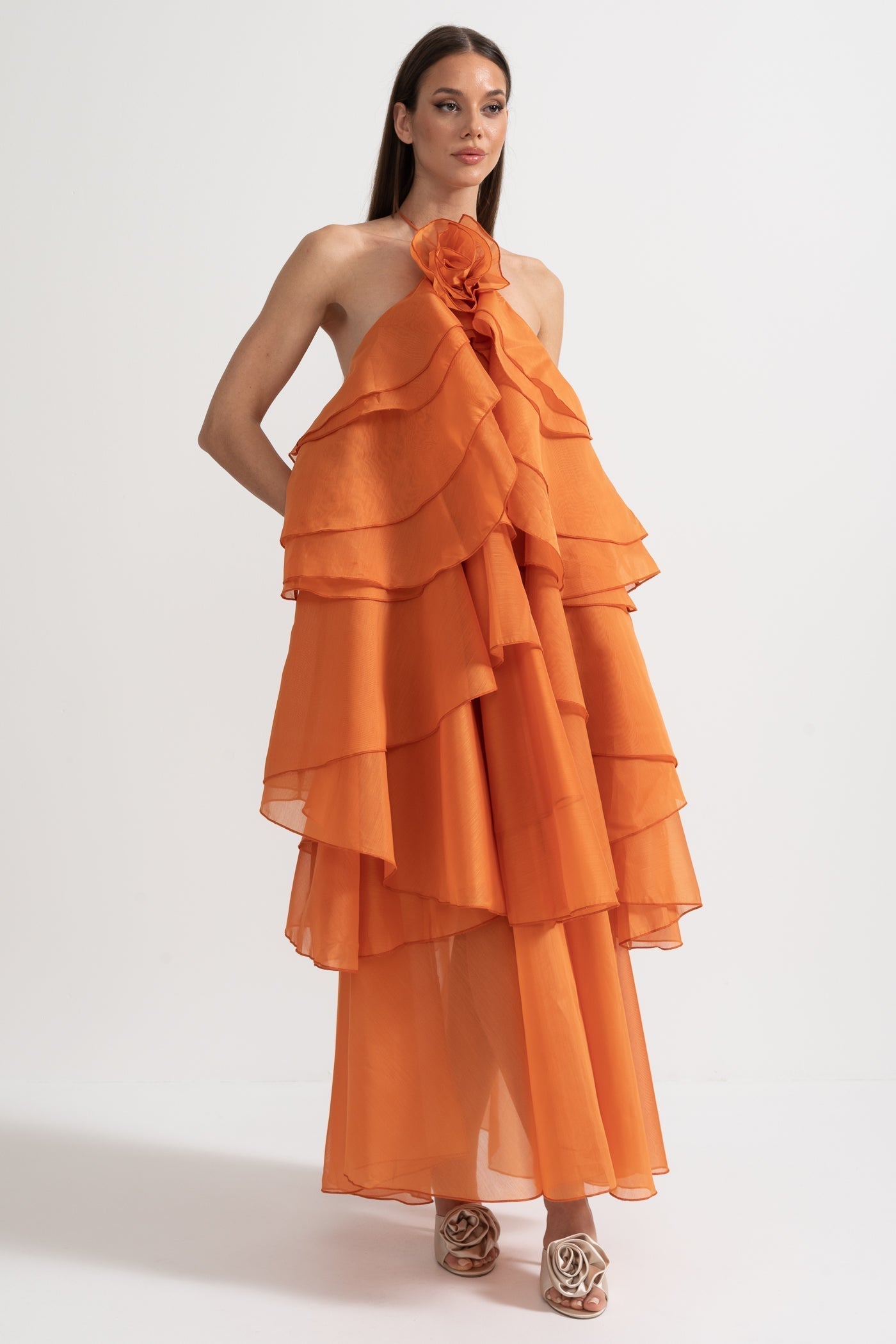 Rocío™ | Maxikleid mit voluminösen Rüschen