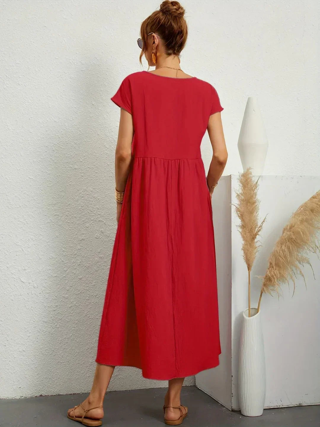 Gabriela™ – Fließendes Midikleid von zeitloser Eleganz